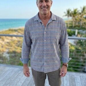 Tommy Bahama Men’s Plaid Long Sleeve Button Down Shirt Size XL